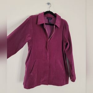 Denim & Co. Magenta Zip-Up Jacket – Size Large